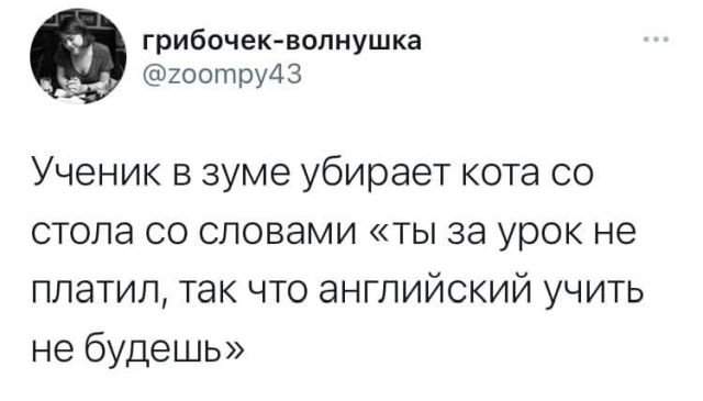 твит про ученика