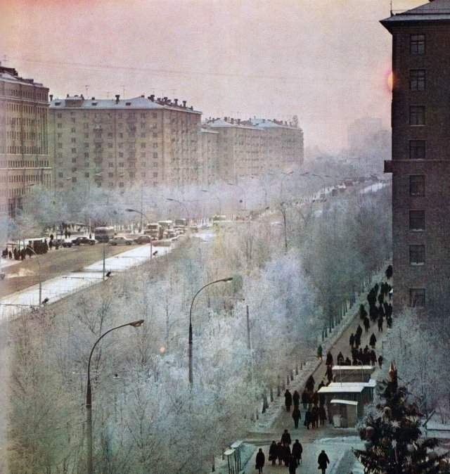 Ленинский проспект, зима 1972 г.