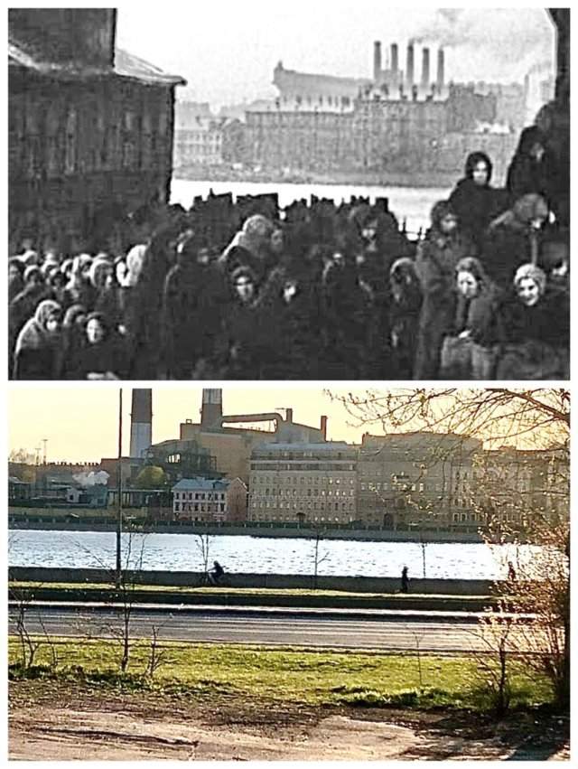 Вид с Мойки на Юсуповский дворец.1935 и 2020 год.