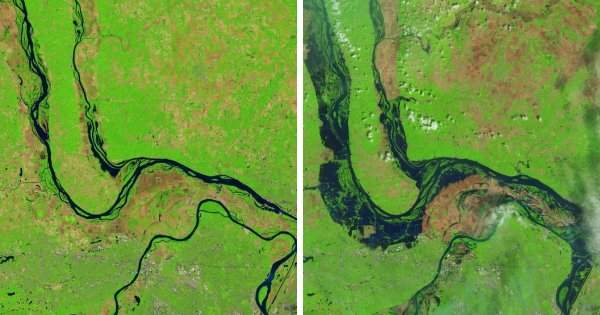 Наводнение рек Миссисипи и Иллинойс