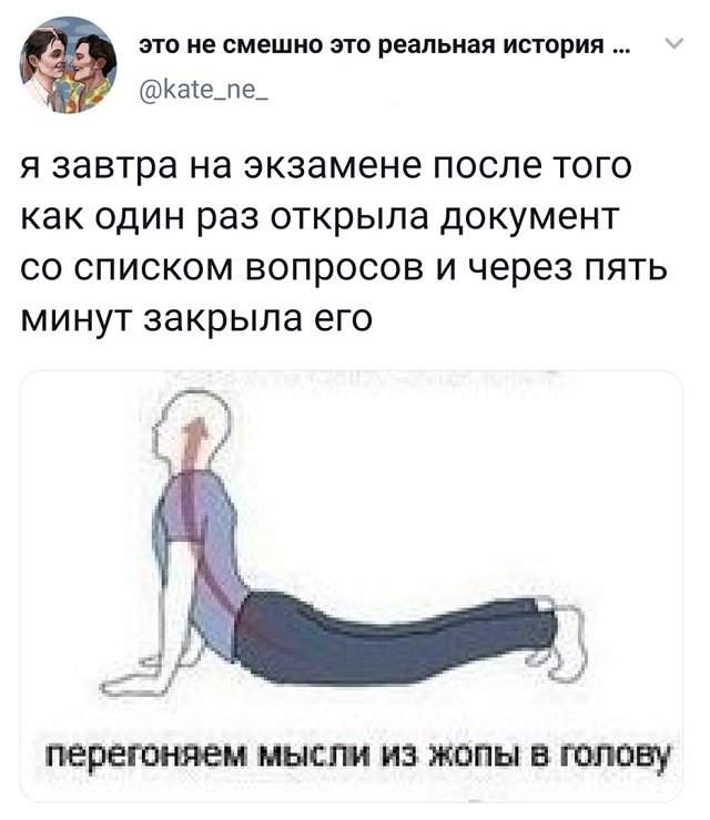 твит про экзамен