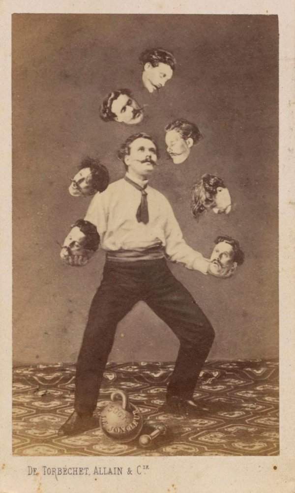«Мужчина жонглирует своими головами», неизвестный автор, ~1880 год