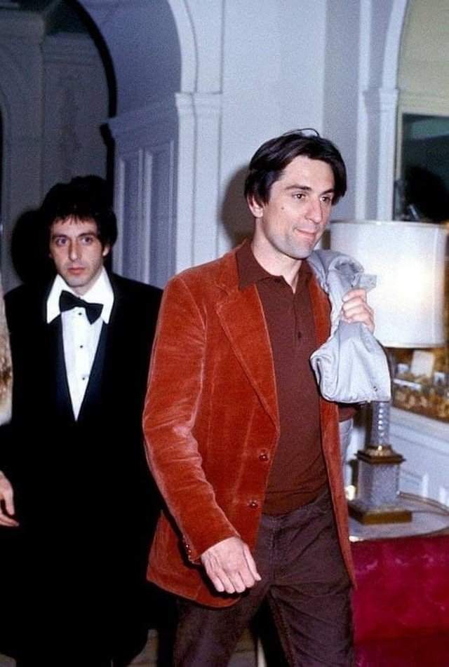 Легендарные Аль Пачино и Роберт Де Ниро, в начале 1980-х.