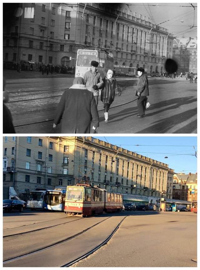 Площадь Ленина1989 и 2020 год.