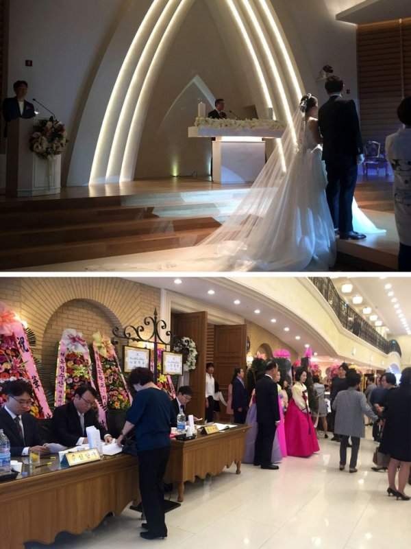 Корейская свадьба длится по времени не больше часа.