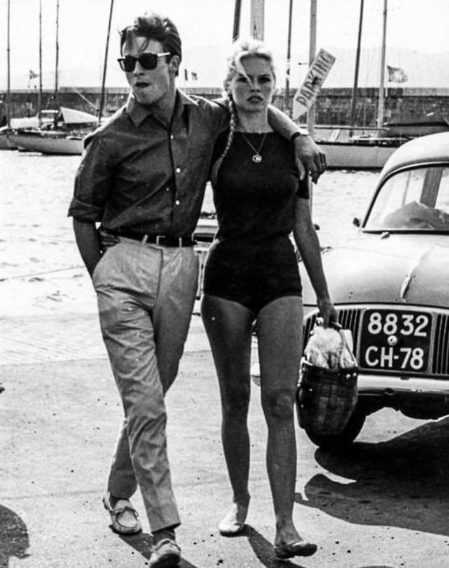 Ален Делон и Бриджит Бардо, 1968 год.