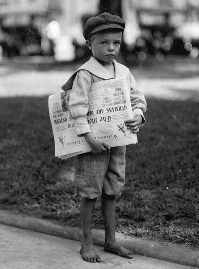 Семилетний разносчик газет. Алабама, 1914 год.