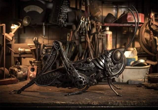 Алан Уильямс - скульптор по металлу, создающие настоящие шедевры из металлолома