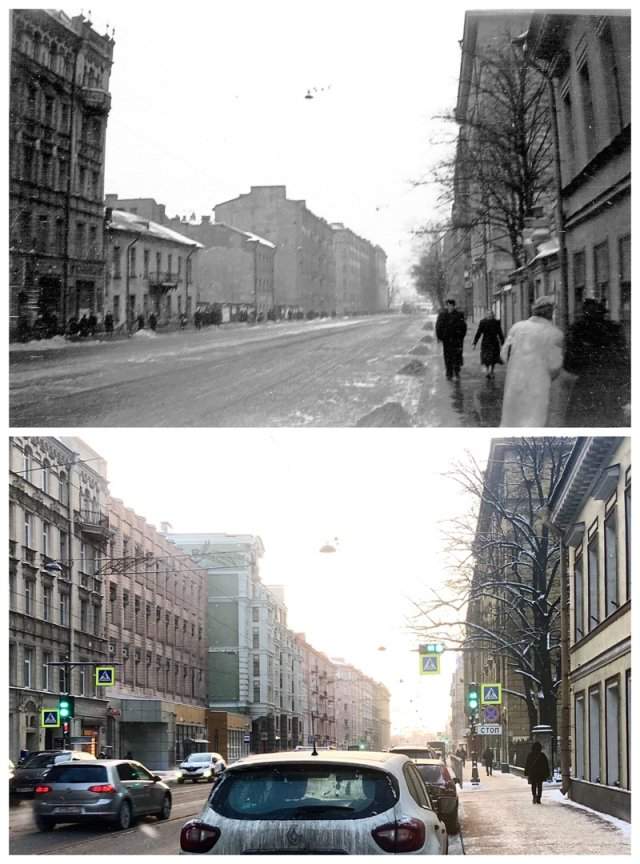 Улица Куйбышева.1956 и 2021 год.
