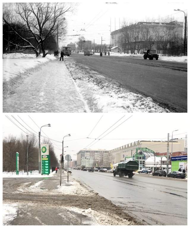 Малый проспект В.О.1981 и 2021 год.