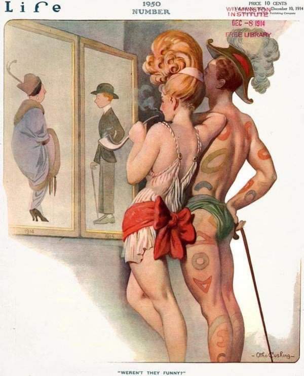 Мода 1950-х годов, предсказанная в журнале Life Magazine, который вышел в 1914 году