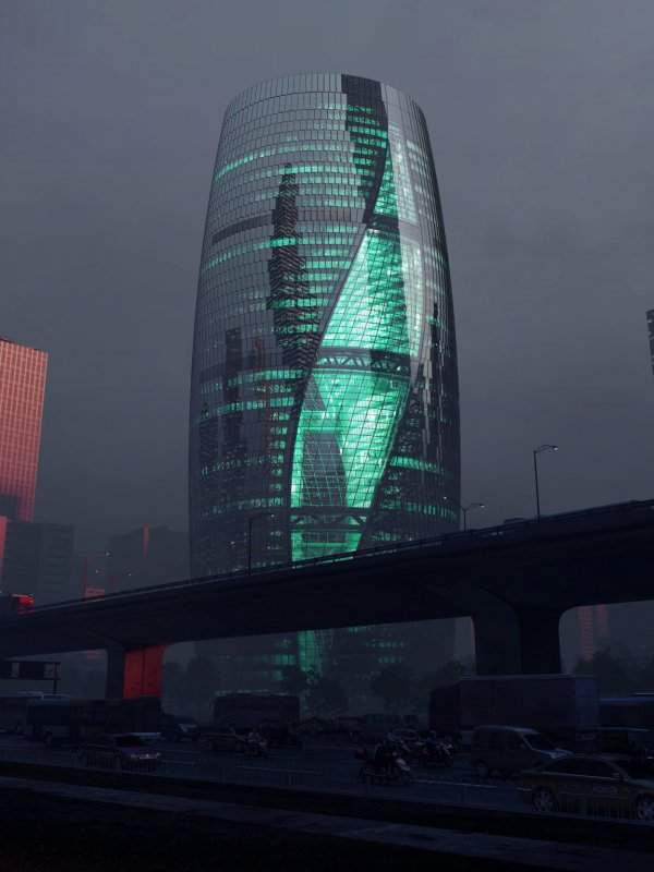 Башня Leeza SOHO, Пекин, Китай. Самый высокий в мире атриум