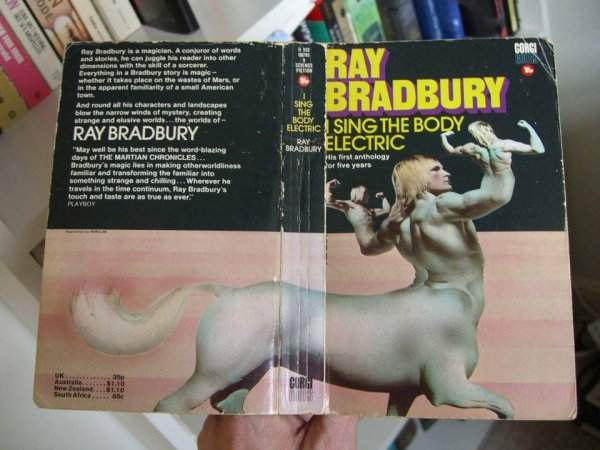 Обложка сборника рассказов Рэя Брэдбери «Электрическое тело пою!»