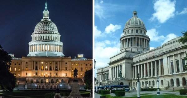 Капитолий в Вашингтоне (США) и Капитолий в Гаване (Куба)