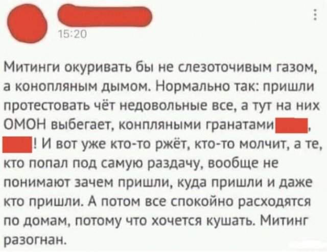 Прикол про митинги