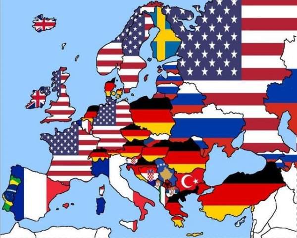 Названия каких стран чаще всего ищут в Google жители разных государств Европы