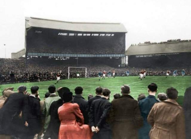 Атмосфера на матче Челси - Динамо Москва, 1945 год.