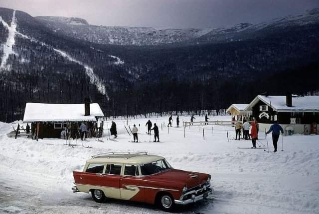 Зима в деревушке Стоу, штат Вермонт, 1956 год.