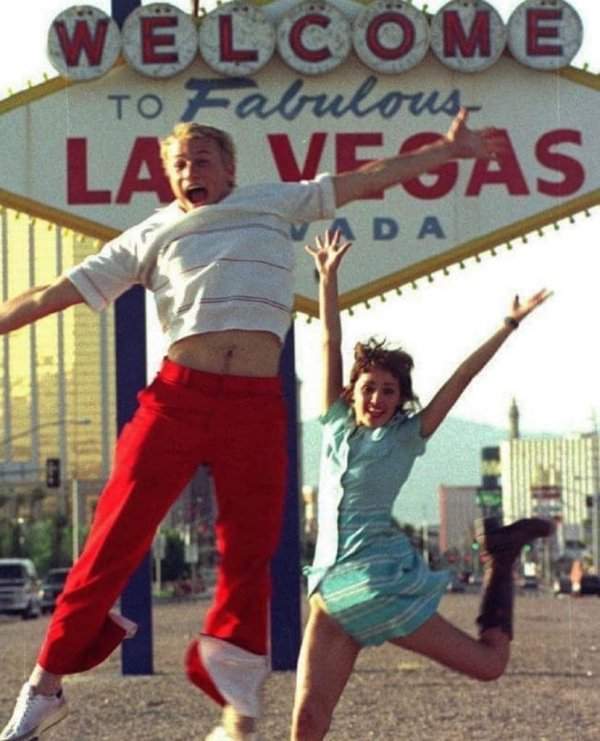 Хит Леджер и Роуз Бирн в Лас-Вегасе, 1999 год