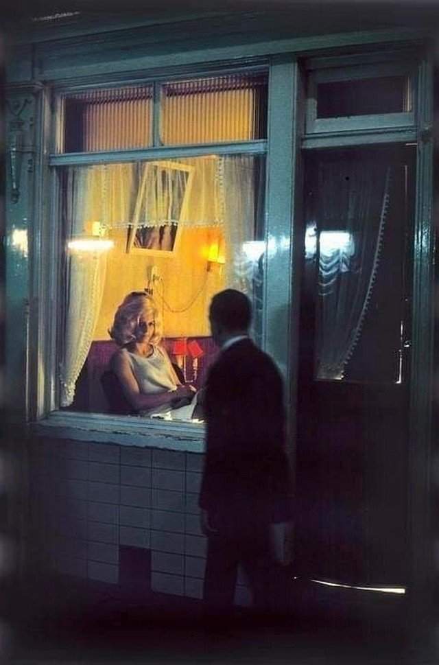 Квартал красных фонарей, Амстердам, Нидерланды, 1968 год