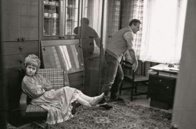 Ксения Собчак и ее отец — Анатолий Собчак, в 1989 году в Ленинграде.