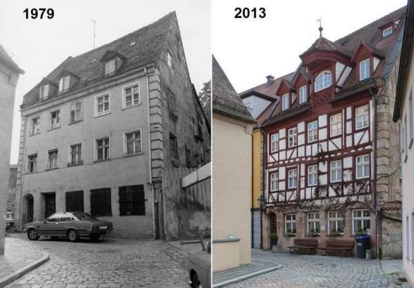 Восстановление старого фахверкового таунхауса в Нюрнберге