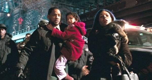 Съёмка эвакуации жителей Нью-Йорка, «Я — легенда» (2007)