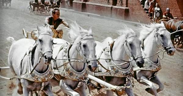 Сцена гонок на колесницах, «Бен Гур» (1959)