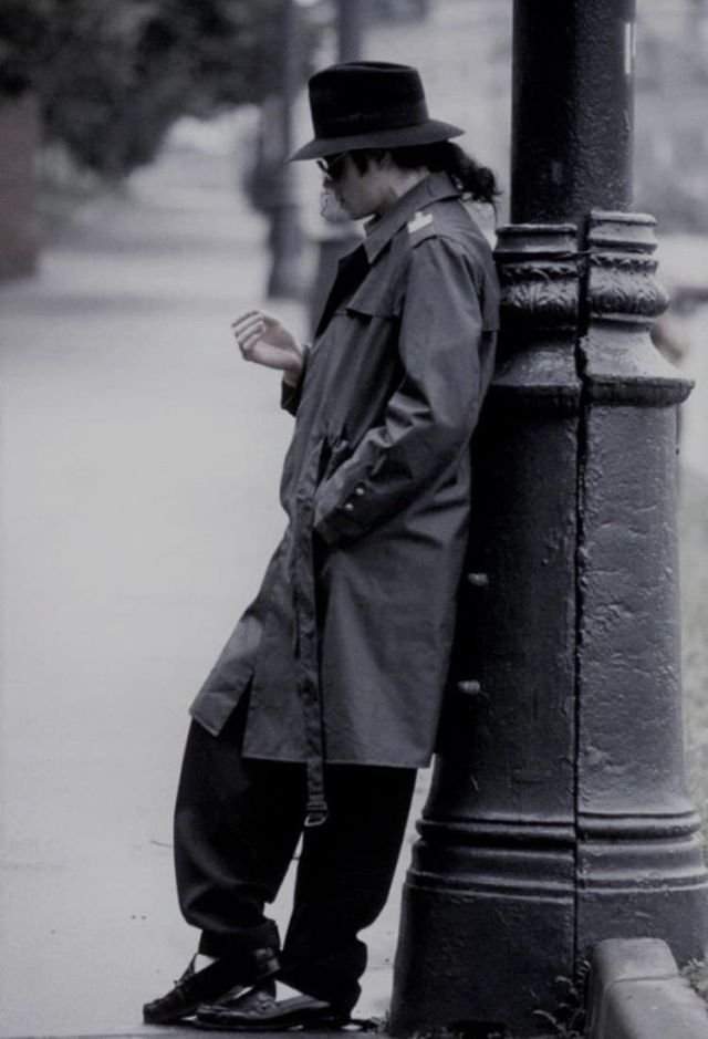 Майкл Джексон в Москве. Снимок сделан во время его первого визита в Россию. 1993 год.