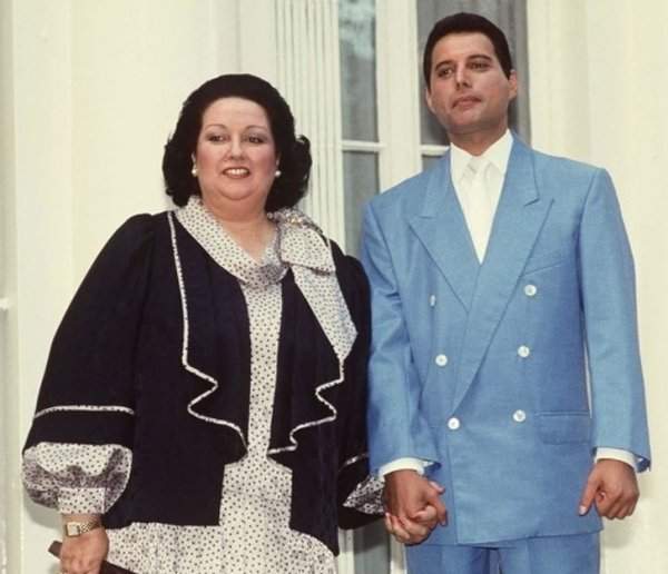 Оперная певица Монсеррат Кабалье и Фредди Меркьюри. 1987 год