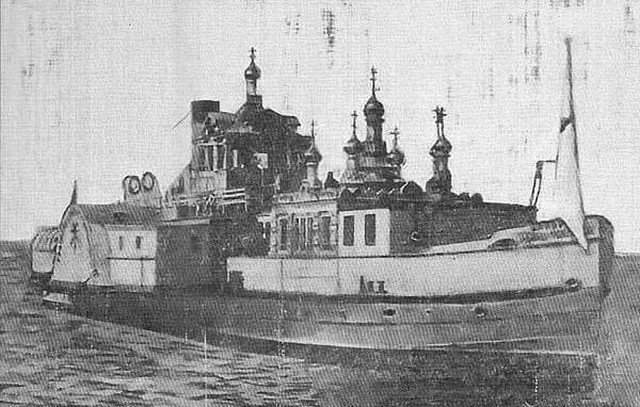 Плавучая церковь Николая Чудотворца — единственный в Российской Империи корабль, на котором располагалась полноценная православная церковь. Действовал в 1910-х годах в Каспийском море.