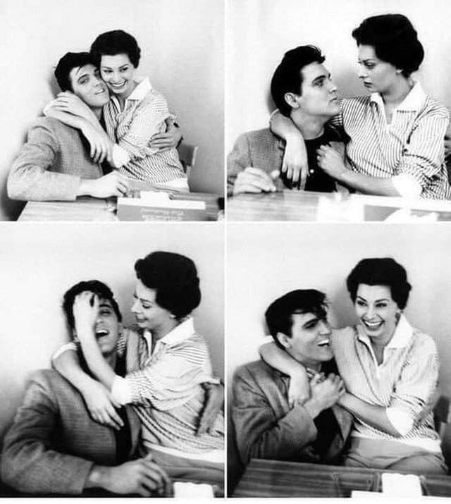 Элвиc Преcли и Coфи Лорен. 1958 год