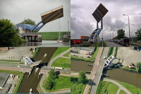 Раскрывающийся мост Slauerhoffbrug, Нидерланды