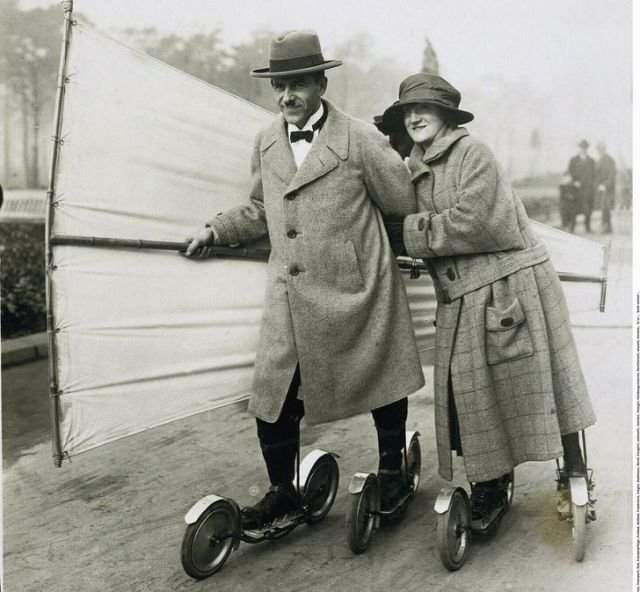 Демонстрация роликовых коньков, 1923 год