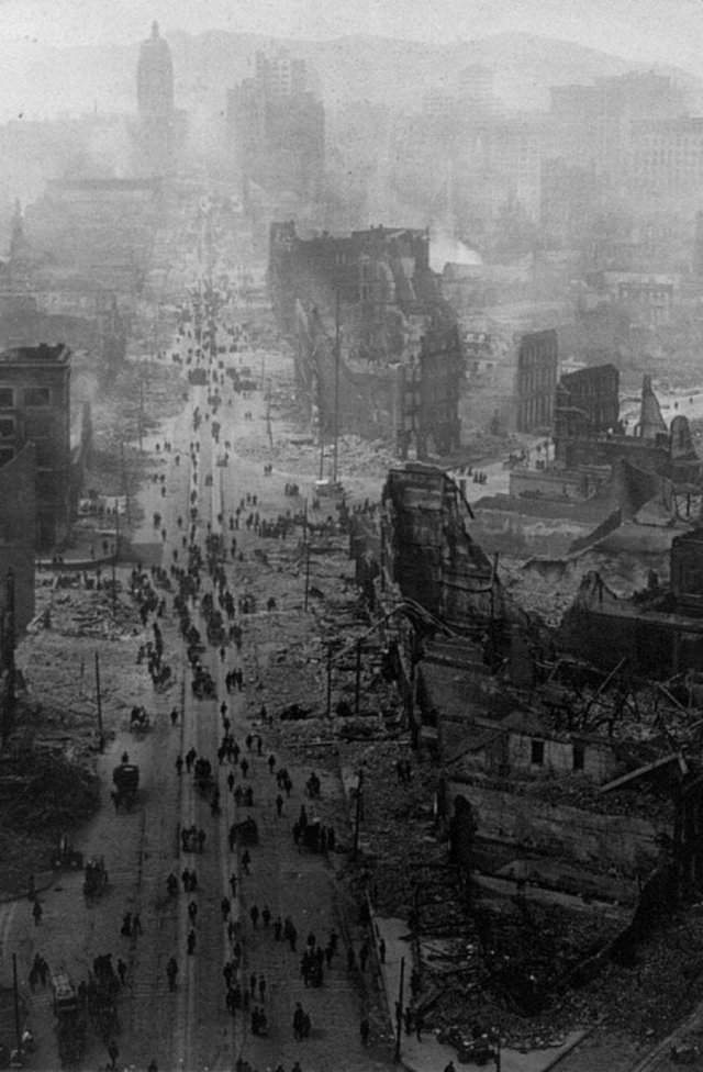 Сан-Франциско после землетрясения. США. Апрель 1906 год.
