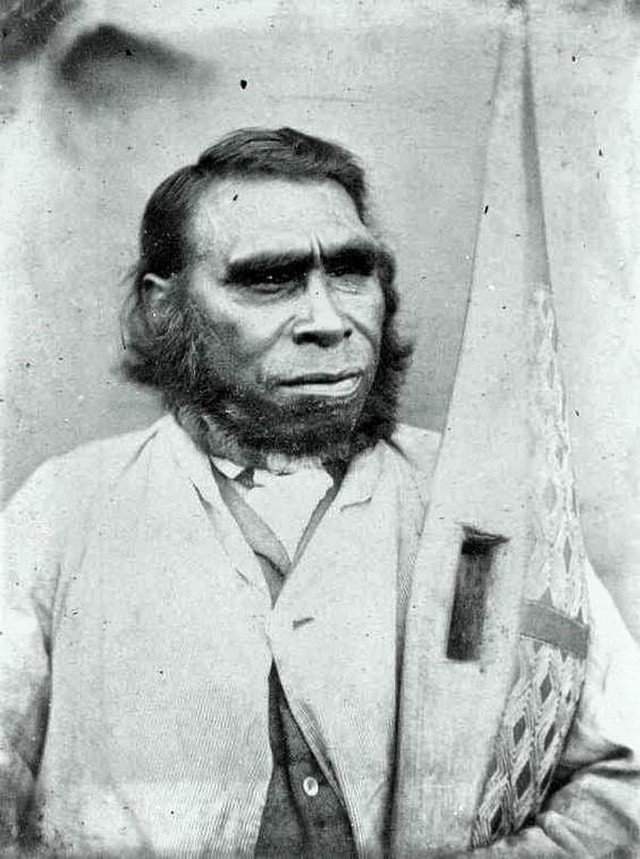 Один из последних коренных жителей Тасмании, истреблены британскими поселенцами, 1869 год.