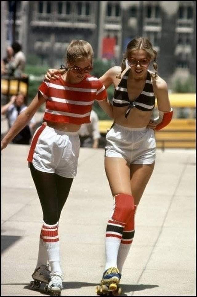 Девушки на роликах, Чикаго, США, 1979 год.