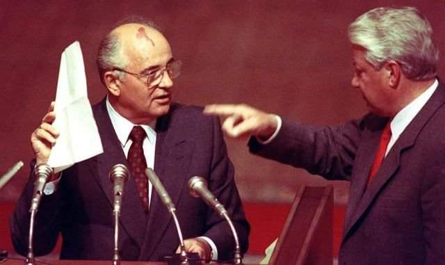 Ельцин требует у Горбачева осудить КПСС, 23 августа 1991 г.
