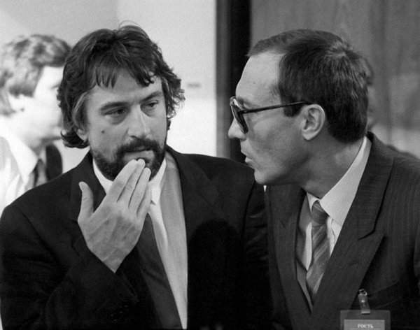 Роберт Де Ниро и Олег Янковский на Московском международном кинофестивале, 1987 год