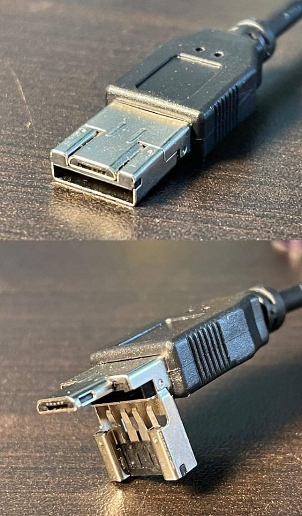 В этом USB есть сразу два разъёма