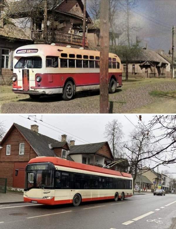 1955 и 2021 годы. Вильнюс, Литва