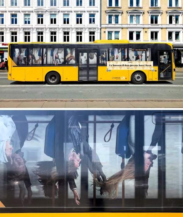 Необычная реклама парка развлечений в Копенгагене