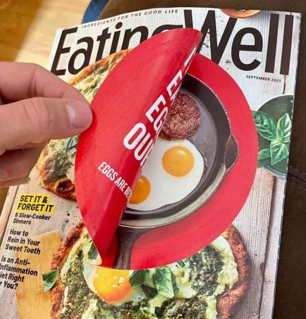 Отрывная реклама на кулинарном журнале