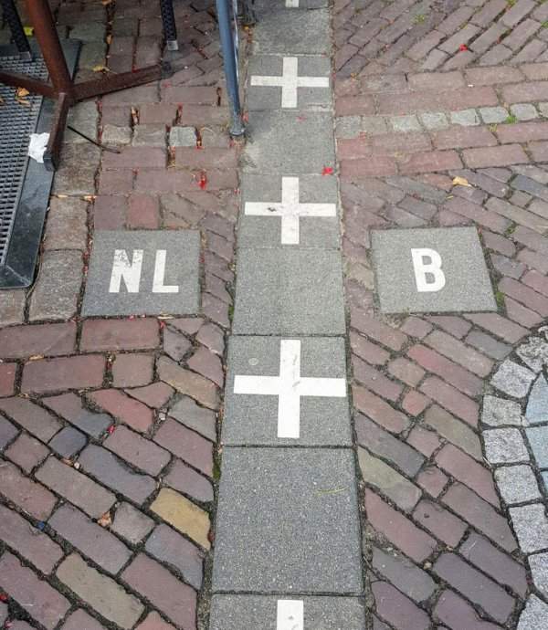 В этом месте проходит граница между Нидерландами и Бельгией