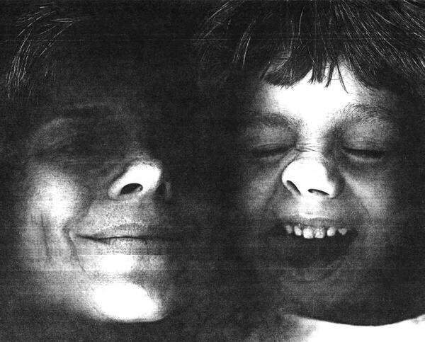 Фотография меня с сыном, сделанная на ксероксе ещё в 1994 году
