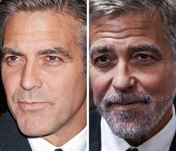Джордж Клуни (46 и 60 лет)