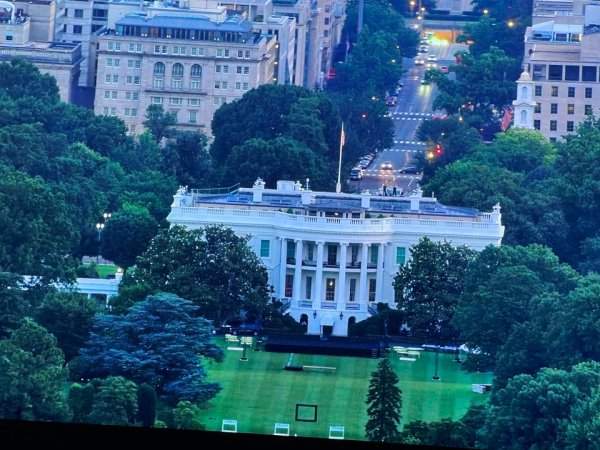 Белый дом, Вашингтон, США — вид с воздуха