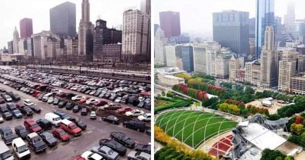 Как выглядел Миллениум-парк в Чикаго в 80-х и как выглядит сегодня