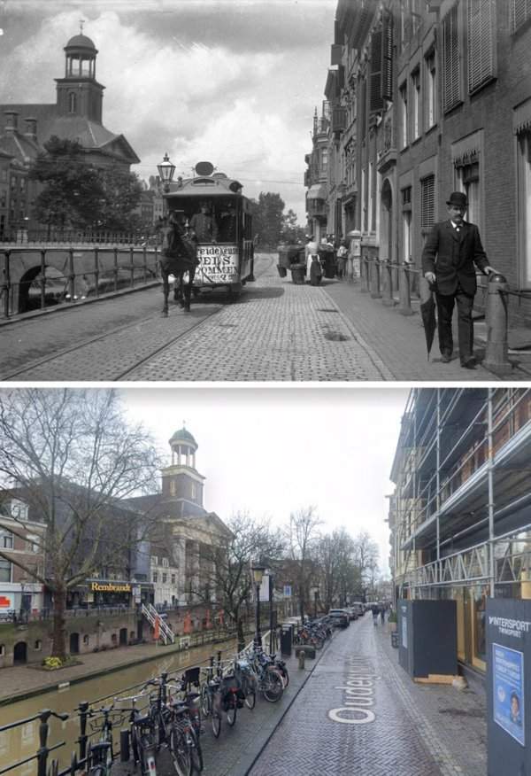 Утрехт, Нидерланды. 1907 и 2020 годы