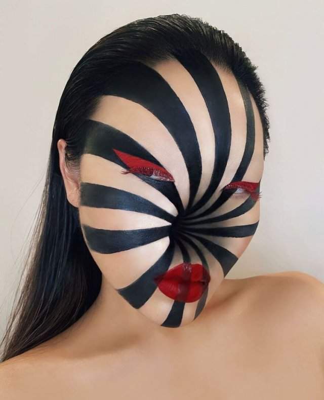 Удивительные оптические иллюзии, созданные с помощью макияжа
